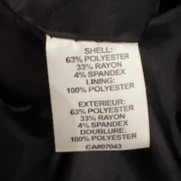 Clearout- EUC Calvin Klein Black Midi skirt with built in belts sz M - Picture 6 of 10